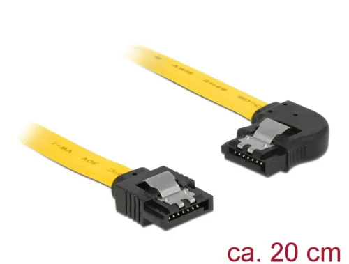 Delock 6 Gb/s sebességet biztosító SATA-kábel egyenes csatlakozódugóval > balra néző SATA-csatlakozó (DL-83958)