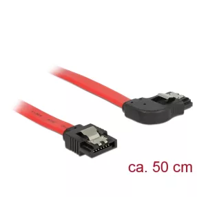   Delock 6 Gb/s sebességet biztosító SATA-kábel egyenes csatlakozódugóval > jobbra néző SATA-csatlakoz (DL-83969)