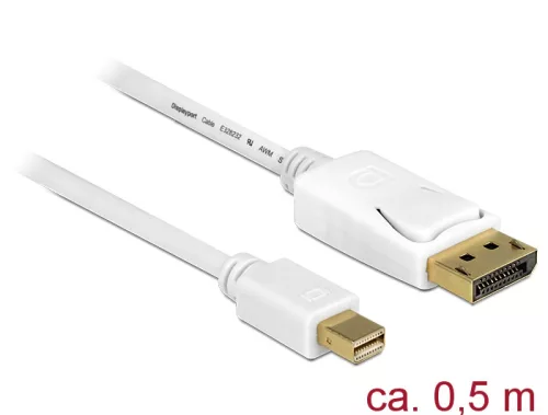 Delock Kábel Mini Displayport 1.2 dugó > Displayport dugó 4K 60 Hz 0,5 m (DL-83985)
