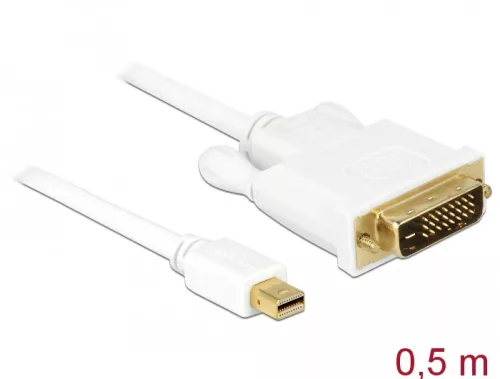 Delock Kábel mini Displayport 1.1 dugó > DVI 24+1 dugó 0,5 m (DL-83986)