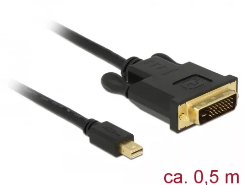Delock Kábel mini Displayport 1.1 dugó > DVI 24+1 dugó 0,5 m (DL-83987)