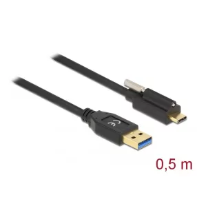   Delock SuperSpeed USB 10 Gbps (USB 3.2 Gen 2) kábel A-típusú apa csatlakozó - USB Type-C  apa csatla (DL-84025)