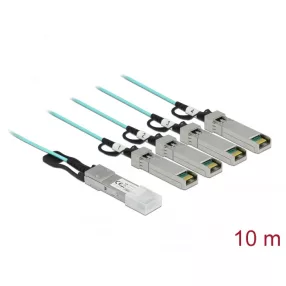   Delock Aktív optikai kábel QSFP+ > 4 x SFP+ 10 m (DL-84073)