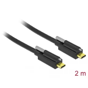   Delock SuperSpeed USB 10 Gbps (USB 3.2 Gen 2) kábel USB Type-C  apa csatlakozó > USB Type-C  apa csa (DL-84138)