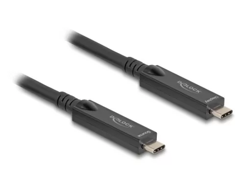 Delock Aktív optikai USB-C  8K Video + adat + PD kábel 5 m (DL-84255)