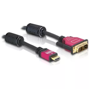   Delock HDMI-A   DVI-D átalakító kábel, 2m, apa/apa (DL-84342)