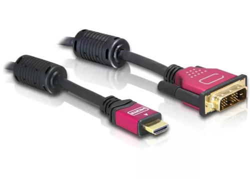 Delock HDMI-A   DVI-D átalakító kábel, 2m, apa/apa (DL-84342)