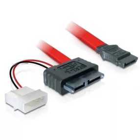   Delock SATA Slimline anya   7 tűs SATA + 2 tűs hálózati, átalakító kábel (DL-84390)