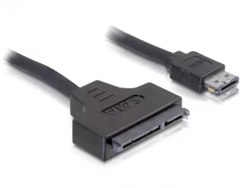 Delock eSATAp 12V   22 tűs SATA 21  / 31  átalakító kábel, 0,5 m. (DL-84402)