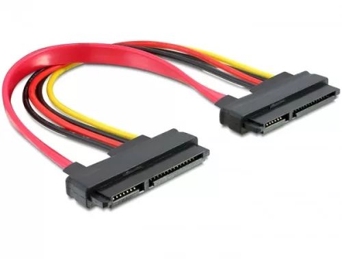 Delock SATA kábel (22 tű) anya   (22 tű) anya,  20cm (DL-84406)