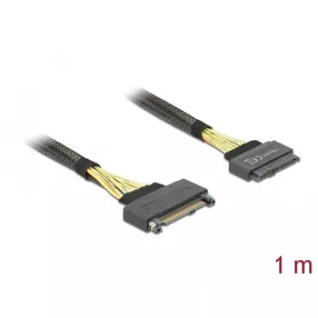   Delock U.2 SFF-8639-s bővítőkábel csatlakozódugóval > U.2 SFF-8639-s, csatlakozóhüvellyel, 1 m (DL-84518)
