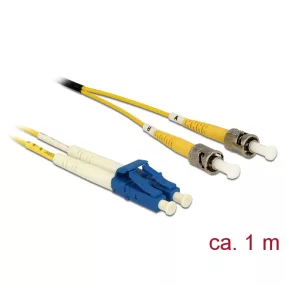   Delock Kábel, optikai szálas LC > ST egyszeres OS2, 1 m (DL-84611)