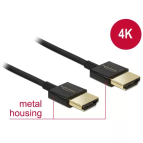   Delock Nagysebességű HDMI-kábel Ethernettel - HDMI-A-csatlakozódugó > HDMI-A-csatlakozódugó, 3D, 4K, (DL-84771)