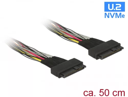 Delock Kábel U.2 SFF-8639 anya > U.2 SFF-8639 anya 50 cm (DL-84824)