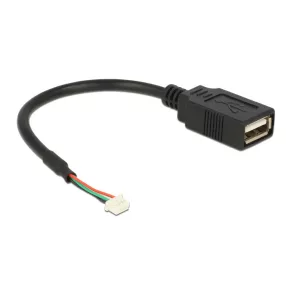   Delock USB 2.0-s csatlakozóval ellátott kábel, 1,25 mm, 4 tűs > USB 2.0 A-típusú csatlakozó 15cm (DL-84834)