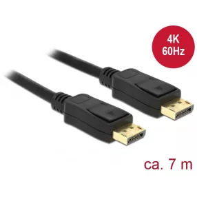   Delock Kábel Displayport 1.2 dugó > Displayport dugó 4K 60 Hz 7 m (DL-84860)