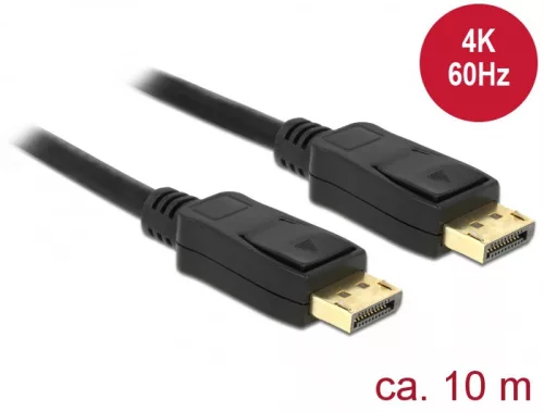 Delock Kábel Displayport 1.2 dugó > Displayport dugó 4K 60 Hz 10 m (DL-84862)