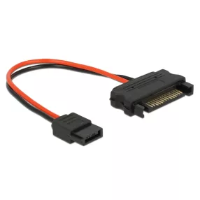   Delock SATA-tápkábel 15 tus csatlakozódugóval > Slim SATA-tápcsatlakozó 6 tus csatlakozó 10cm (DL-84873)