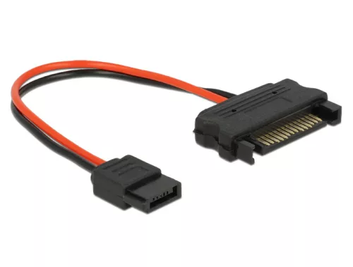 Delock SATA-tápkábel 15 tus csatlakozódugóval > Slim SATA-tápcsatlakozó 6 tus csatlakozó 10cm (DL-84873)