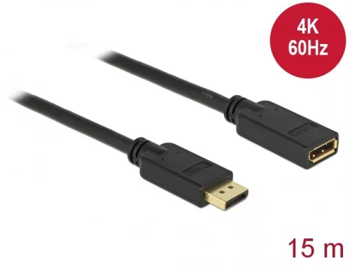 Delock DisplayPort 1.2 bovítokábel 4K 60 Hz 15 m (DL-84908)