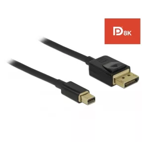   Delock Mini DisplayPort a DisplayPort-kábel 8K 60 Hz 1 m DP 8K tanúsítvánnyal (DL-84927)