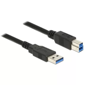   Delock USB 3.0-s kábel A-típusú csatlakozódugóval > USB 3.0-s, B-típusú csatlakozódugóval, 3,0 m, fe (DL-85069)