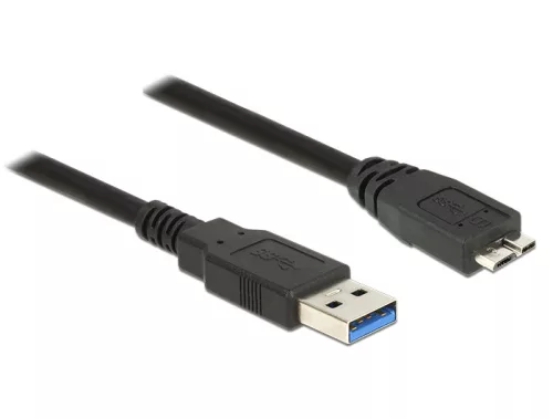 Delock USB 3.0-s kábel A-típusú csatlakozódugóval > USB 3.0-s, Micro-B-típusú csatlakozódugóval, 0,5 (DL-85071)