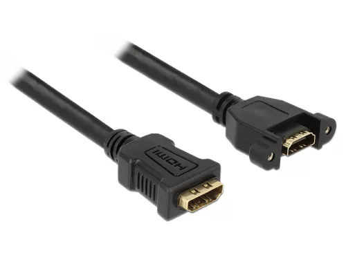 Delock kábel HDMI A anya > HDMI A anya panelrögzítés 25 cm (DL-85100)