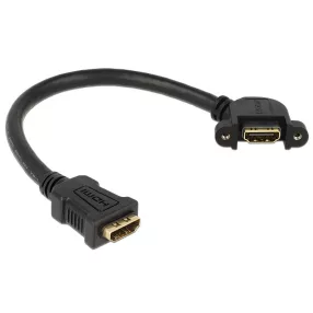   Delock HDMI A anya > HDMI A anya Fali kábel, szögletes, 25 cm (DL-85101)