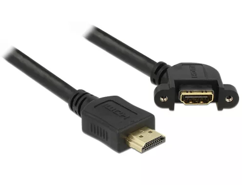 Delock kábel HDMI A apa> HDMI A anya panelrögzítés 110 -os szögben 1 m (DL-85103)