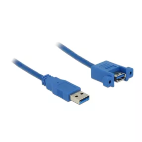   Delock kábel USB 3.0 A-típusú apa > USB 3.0 A-típusú anya rögzítőfejjel 1 m (DL-85112)