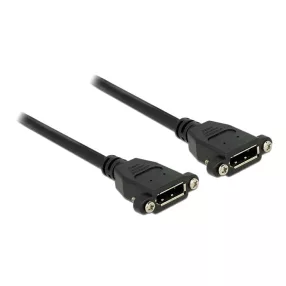   Delock Kábel, Displayport 1.2 hüvely > Displayport hüvely, panelrögzítés, 4K 60 Hz 0,25 m (DL-85113)