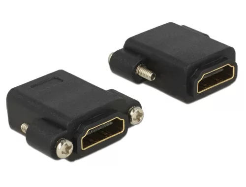 Delock Adapter Gyors-sebességű HDMI anya > HDMI anya rögzítővel (DL-85125)