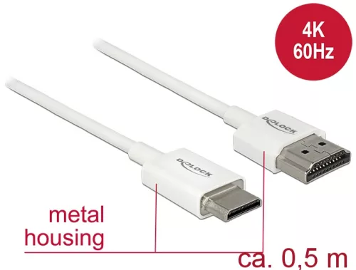 Delock Kábel Nagysebességű HDMI Ethernettel - HDMI-A-csatlakozódugó > HDMI Mini-C-csatlakozódugó, 3D (DL-85141)
