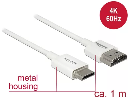 Delock Kábel Nagysebességű HDMI Ethernettel - HDMI-A-csatlakozódugó > HDMI Mini-C-csatlakozódugó, 3D (DL-85142)