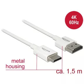   Delock Kábel Nagysebességű HDMI Ethernettel - HDMI-A-csatlakozódugó > HDMI Mini-C-csatlakozódugó, 3D (DL-85143)