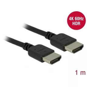 Delock Prémium HDMI kábel 4K 60 Hz 1 m (DL-85215)