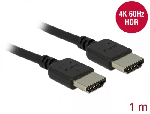 Delock Prémium HDMI kábel 4K 60 Hz 1 m (DL-85215)