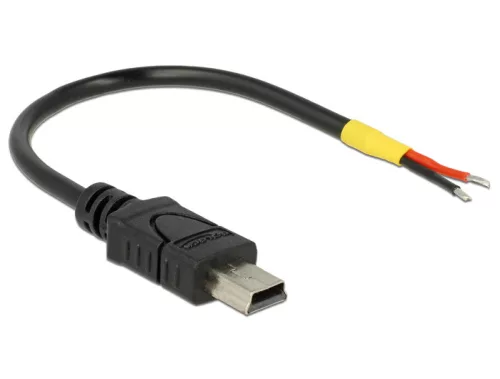Delock USB 2.0-s kábel Mini-B-csatlakozódugóval > 2 db nyitott vezetékkel, 10 cm Raspberry Pi (DL-85251)