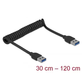  Delock USB 3.0 csavart kábel A-típusú apa - A-típusú apa csatlakozóval (DL-85348)