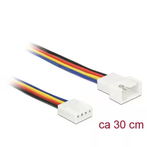   Delock Hosszabbító kábel PWM hűtőventillátor csatlakozás 4 tűs 30 cm (DL-85361)