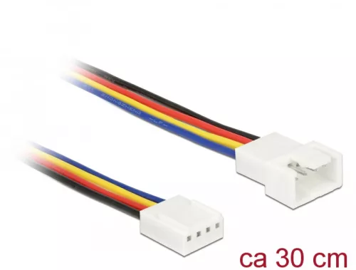 Delock Hosszabbító kábel PWM hűtőventillátor csatlakozás 4 tűs 30 cm (DL-85361)
