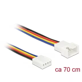   Delock Hosszabbító kábel PWM hűtőventillátor csatlakozás 4 tűs 70 cm (DL-85363)