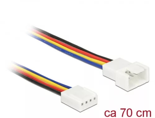 Delock Hosszabbító kábel PWM hűtőventillátor csatlakozás 4 tűs 70 cm (DL-85363)