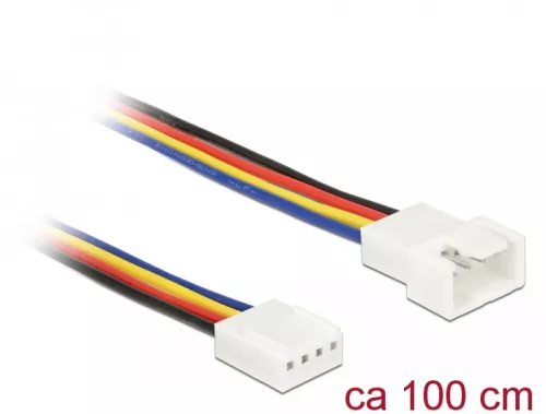 Delock Hosszabbító kábel PWM hűtőventillátor csatlakozás 4 tűs 100 cm (DL-85364)