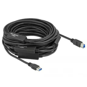   Delock Aktív USB 3.2 Gen 1 kábel A-típusú USB   B-típusú USB csatlakozóvégekkel 20 m (DL-85382)