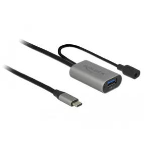   Delock Aktív USB 3.1 Gen 1 bovíto kábel USB Type-C  - USB A-típusú 5 m (DL-85391)