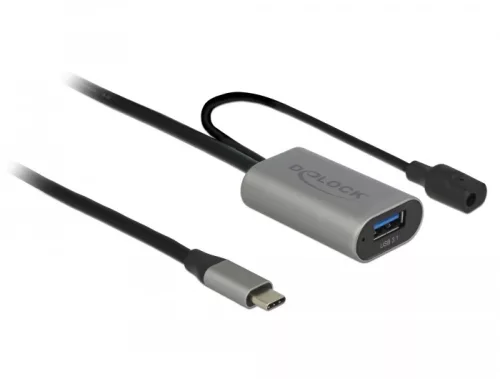 Delock Aktív USB 3.1 Gen 1 bovíto kábel USB Type-C  - USB A-típusú 5 m (DL-85391)