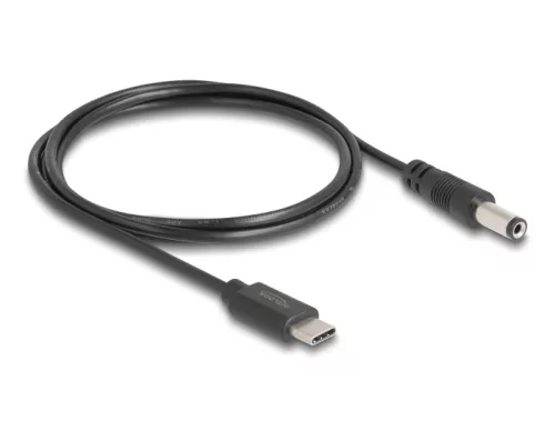 Delock USB Type-C  tápkábel - DC 5,5 x 2,1 mm méretű apa 1 m (DL-85397)