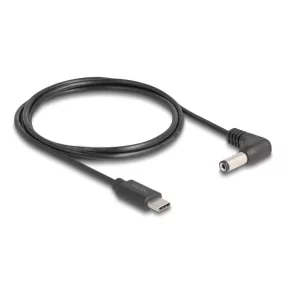   Delock USB Type-C  tápkábel - DC 5,5 x 2,1 mm méretű apa hajlított 1,5 m (DL-85398)